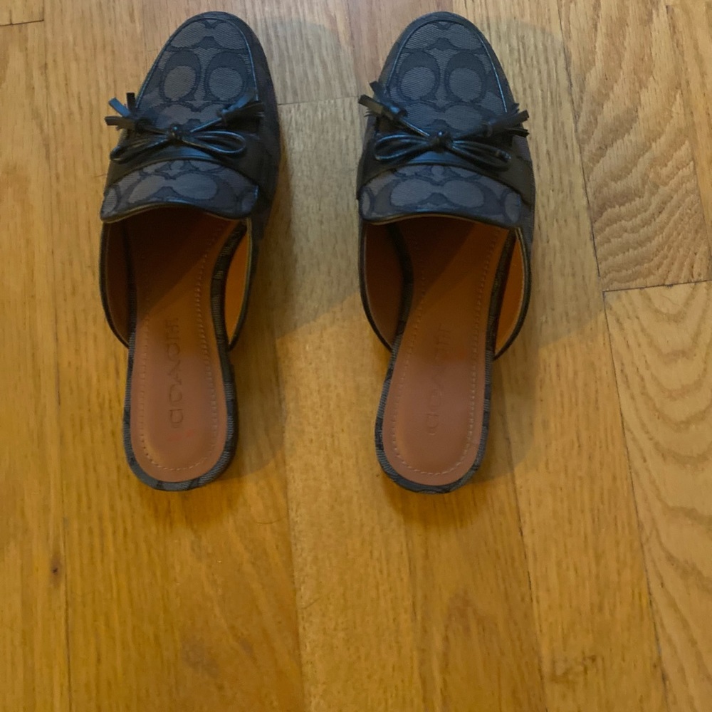 Coach black slides